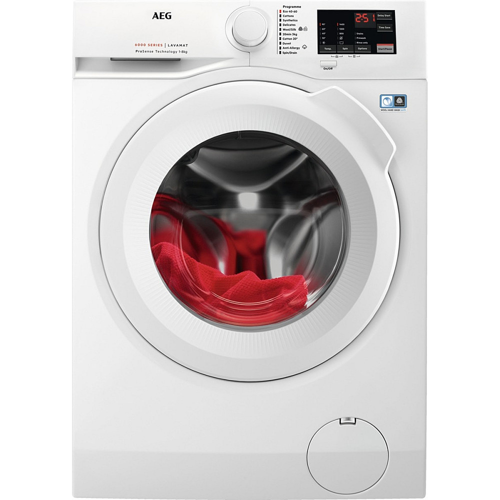 Frontmatad Tvättmaskin AEG LR612M84I med ProSense® och EcoInverter