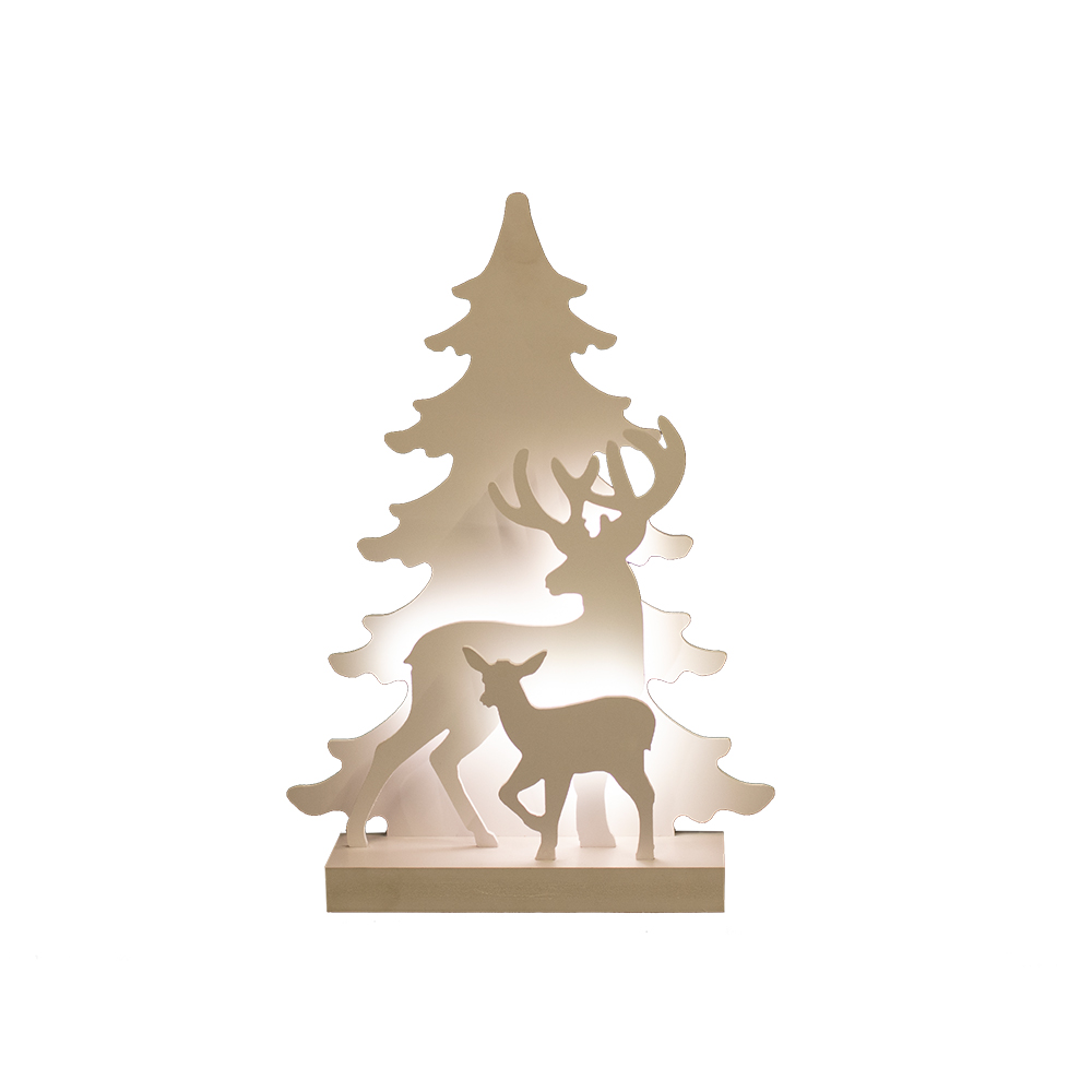 Juldekoration Nordic Winter 3D LED med Renmotiv