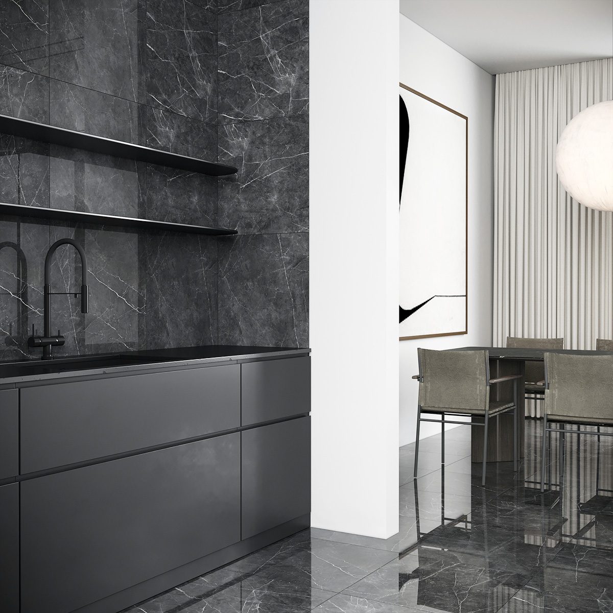 Klinker Venatto Marmor Blank 60x60 cm
