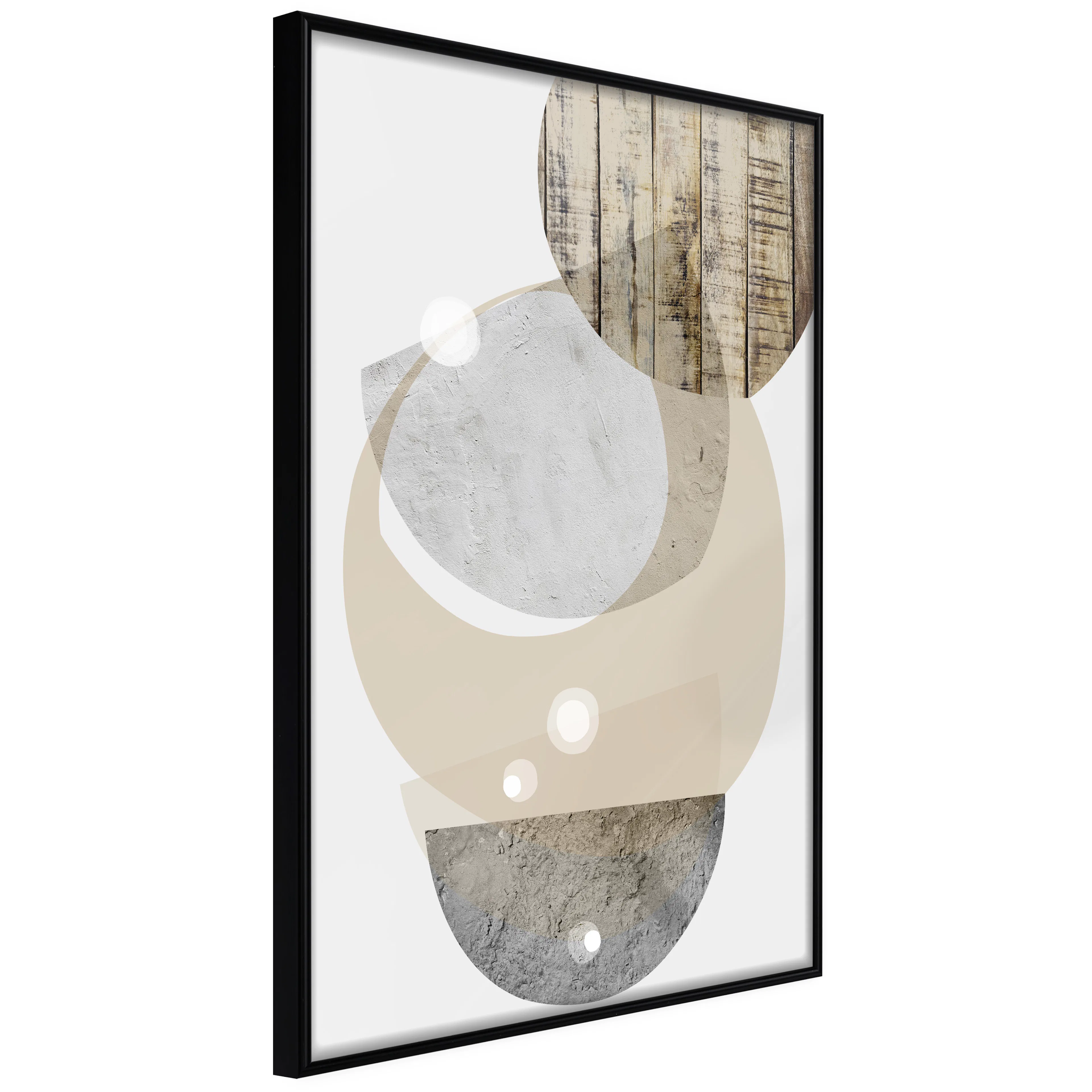 Affisch - Beige Fusion [Poster] 30x45 Svart ram, 30x45 cm