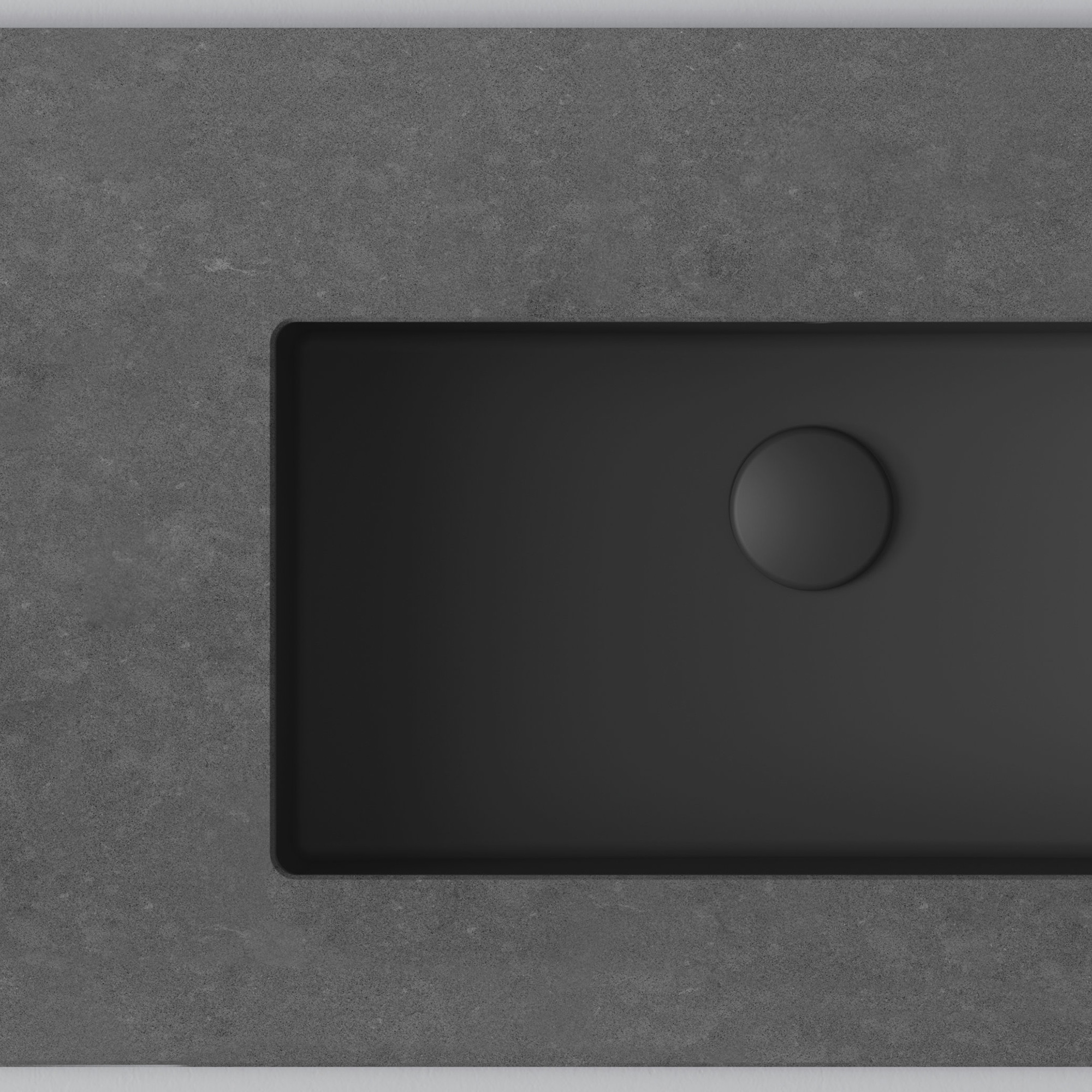 Bänkskiva Wave 70 Raven/Matte Black Utan hål för blandare Färg Bänkskiva: Raven, Färg Tvättställ: Matte Black, Bredd: 760 mm