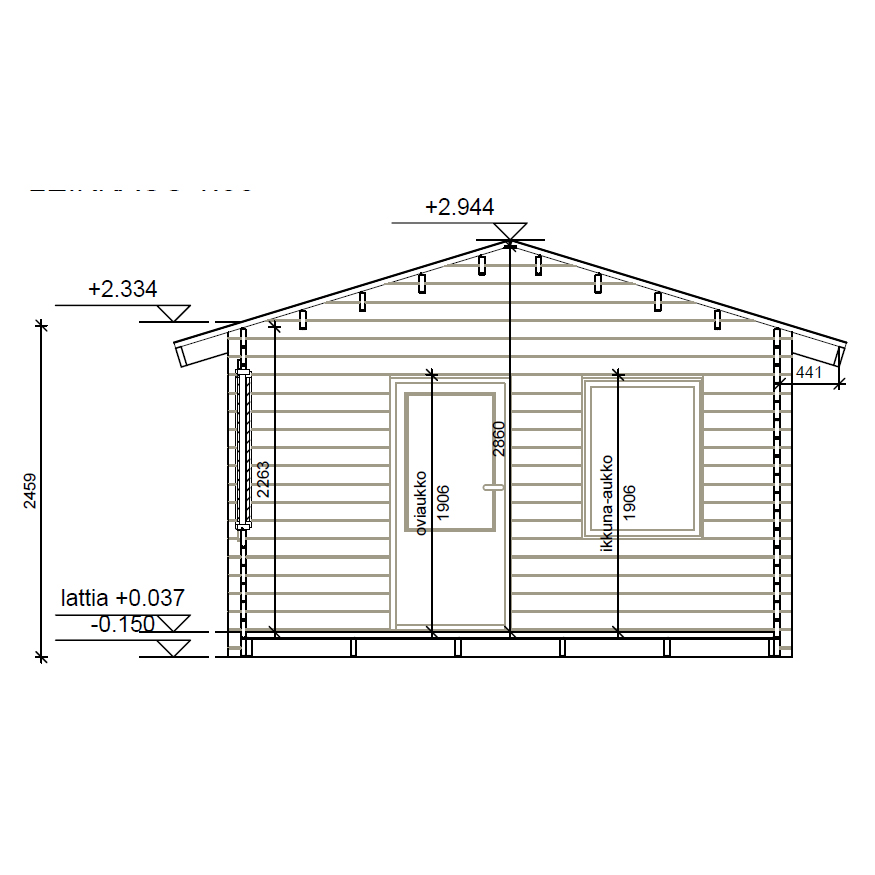 Friggebod LP Garden V-L (16m2)