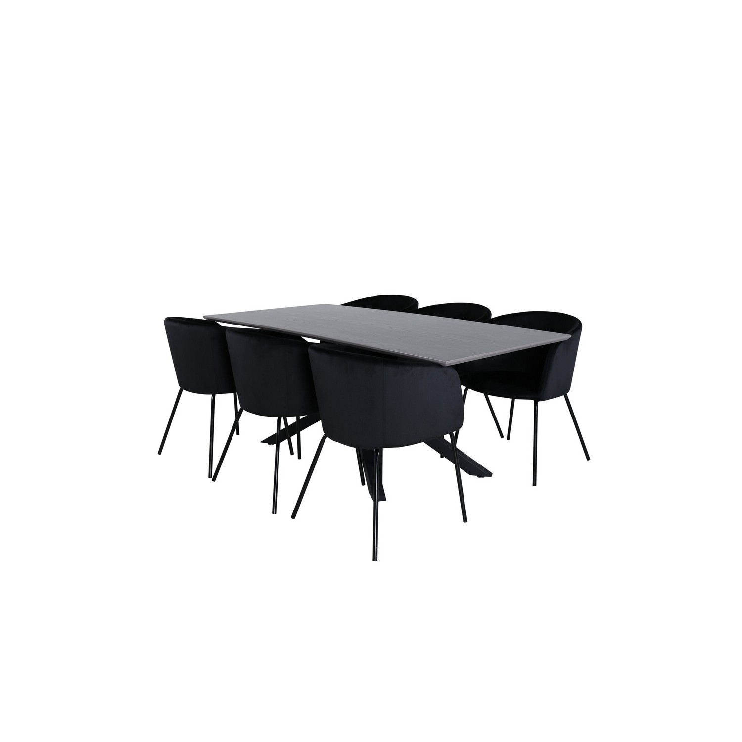 Matgrupp Venture Home Piata med 6 Bergen Stolar