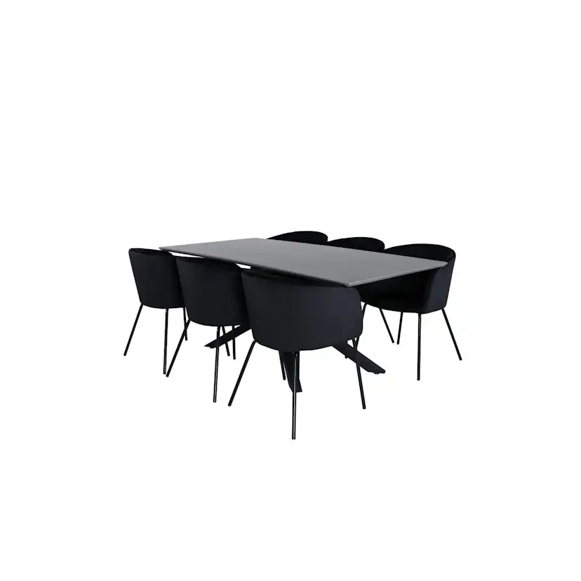 Matgrupp Venture Home Piata med 6 Bergen Stolar