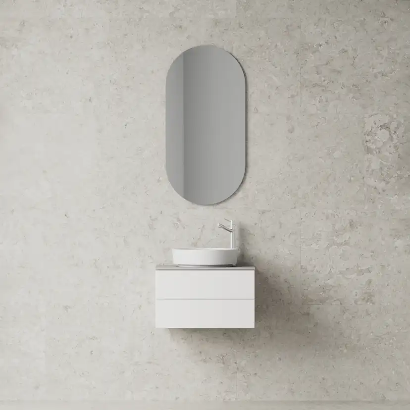 Kommod AIR Solid 60,Premium White, 2 lådor,596x350x450 Bredd: 600 mm