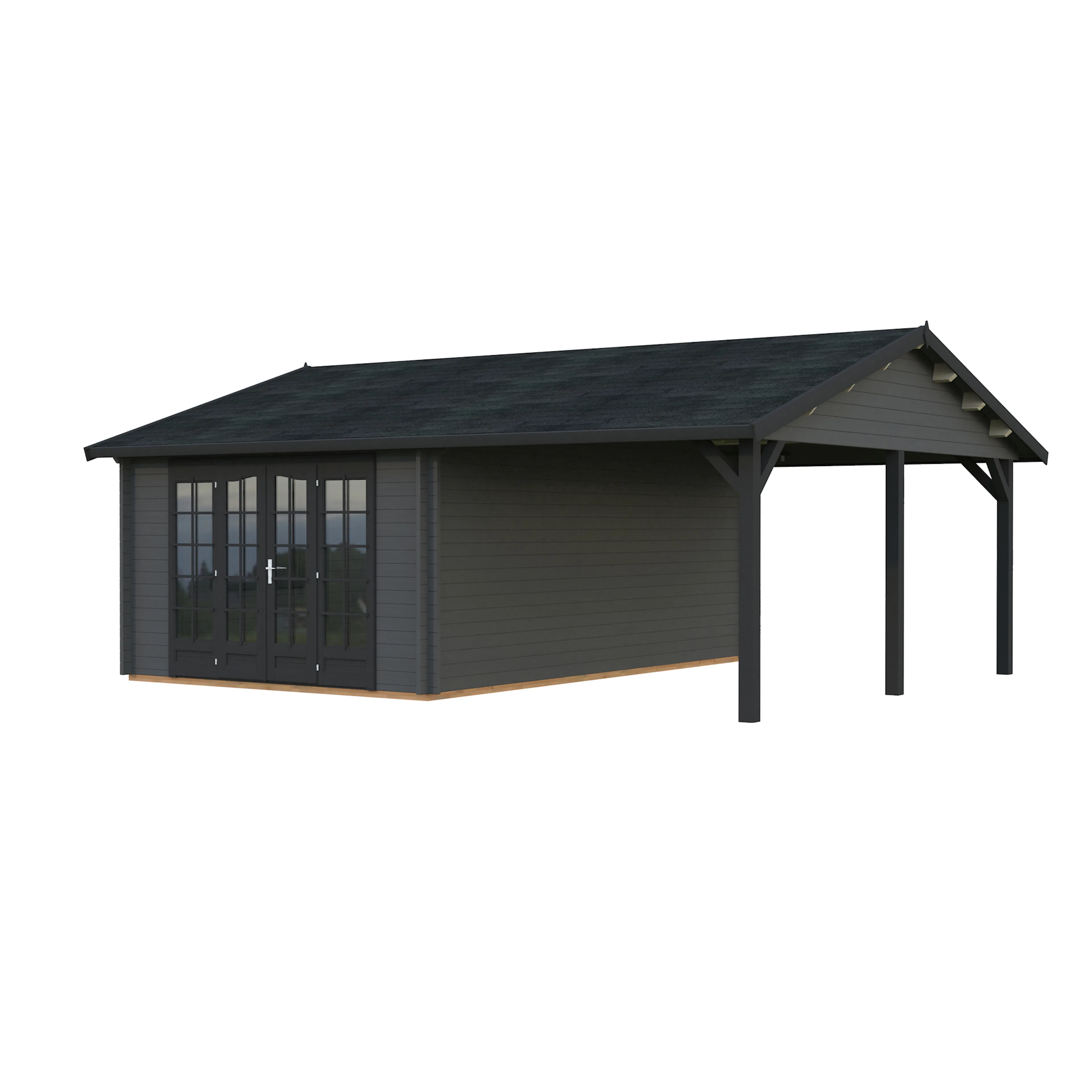 Irene 19,0+16,2 m2 PNT7012A2 Målad grå RAL7012 + antracit RAL7016