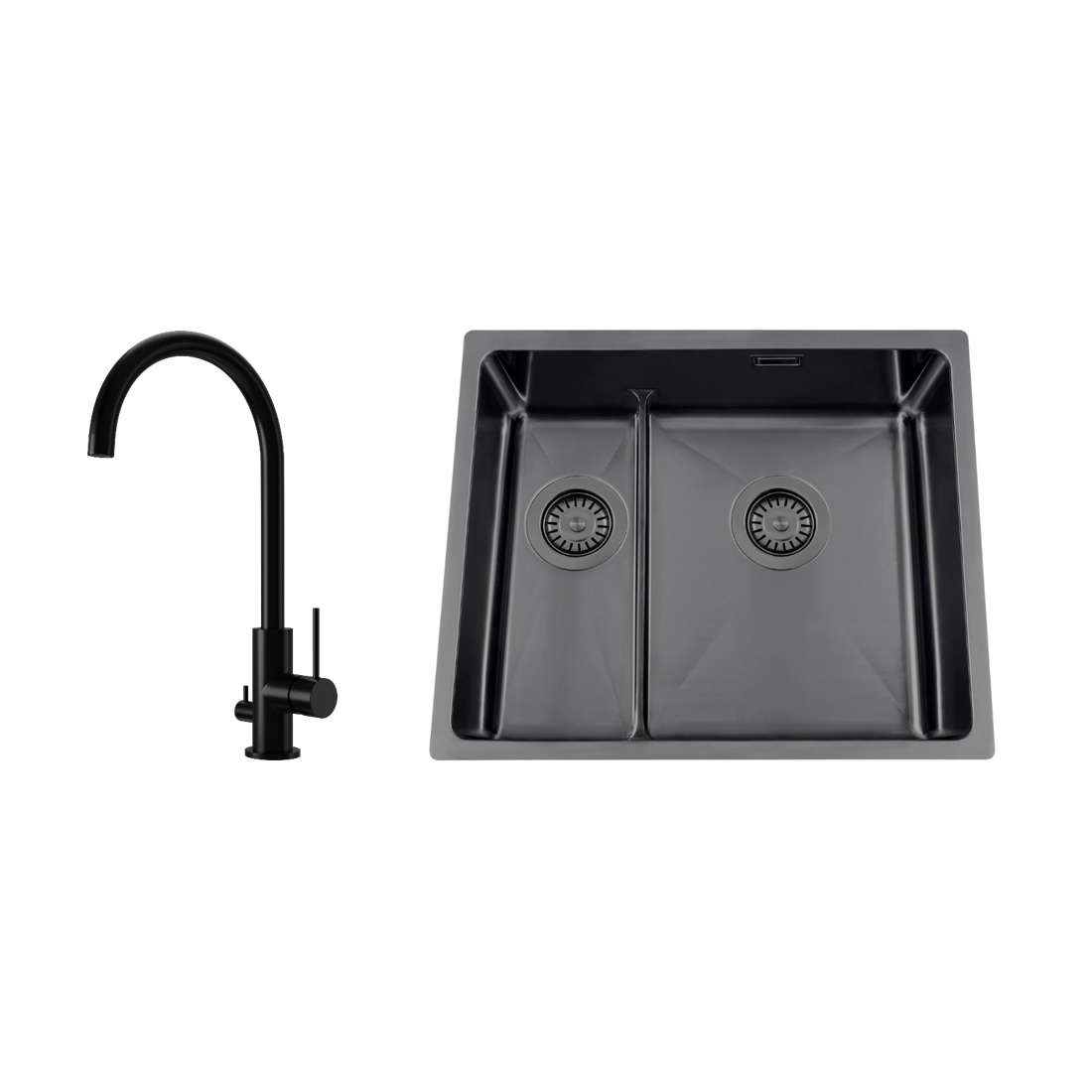 Diskho Nordic Tech Titan 53 KHX Nickel med Köksblandare Steel Equip D