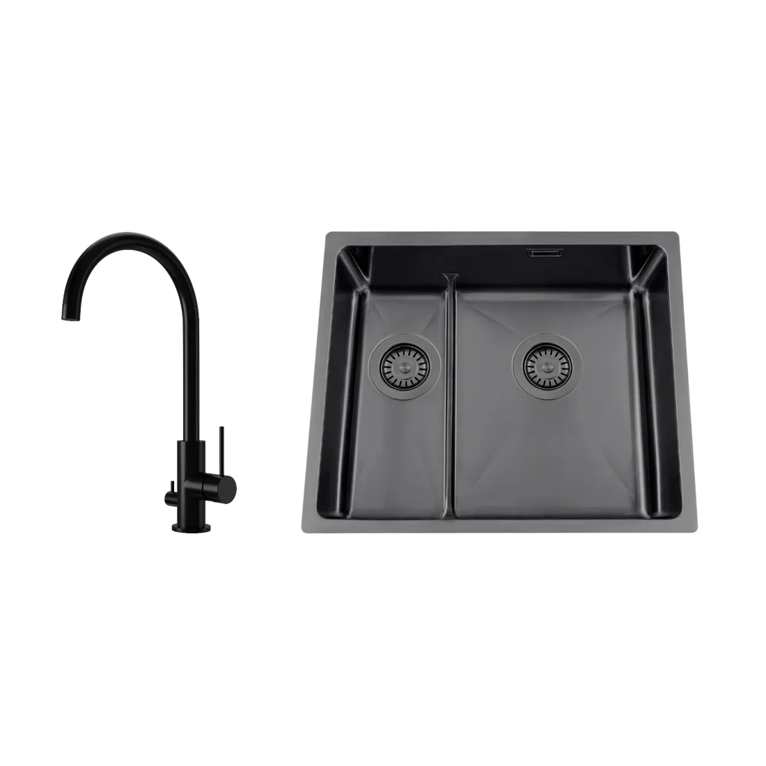 Diskho Nordic Tech Titan 53 KHX Nickel med Köksblandare Steel Equip D