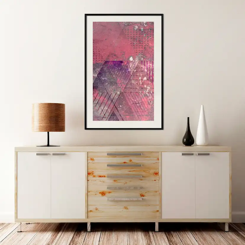 Poster Artgeist Affisch Crimson Abstraction