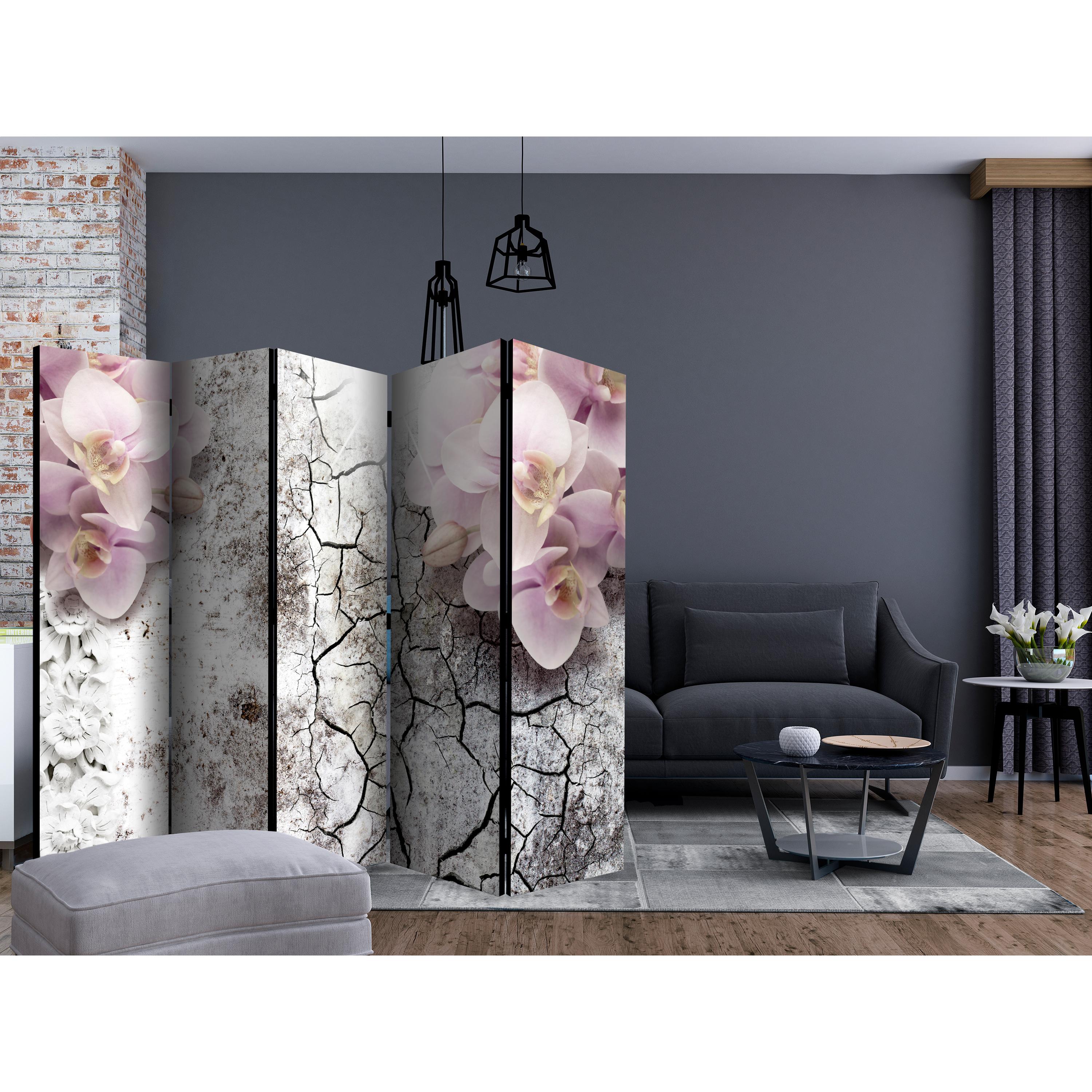 Rumsavdelare Skärmvägg Arkiio Bright Red Orchids II 225x172 cm