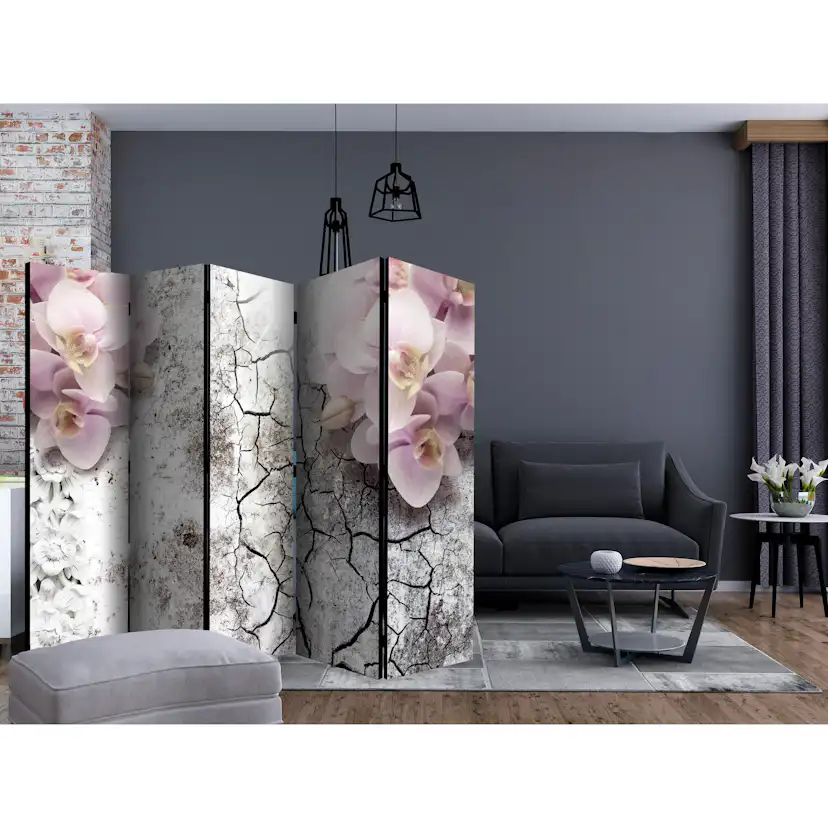 Rumsavdelare Skärmvägg Arkiio Bright Red Orchids II 225x172 cm