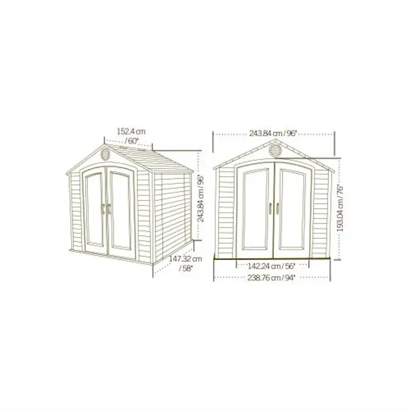 Förvaringsbod GOP Vermont Vit/Brun 3,3 m2