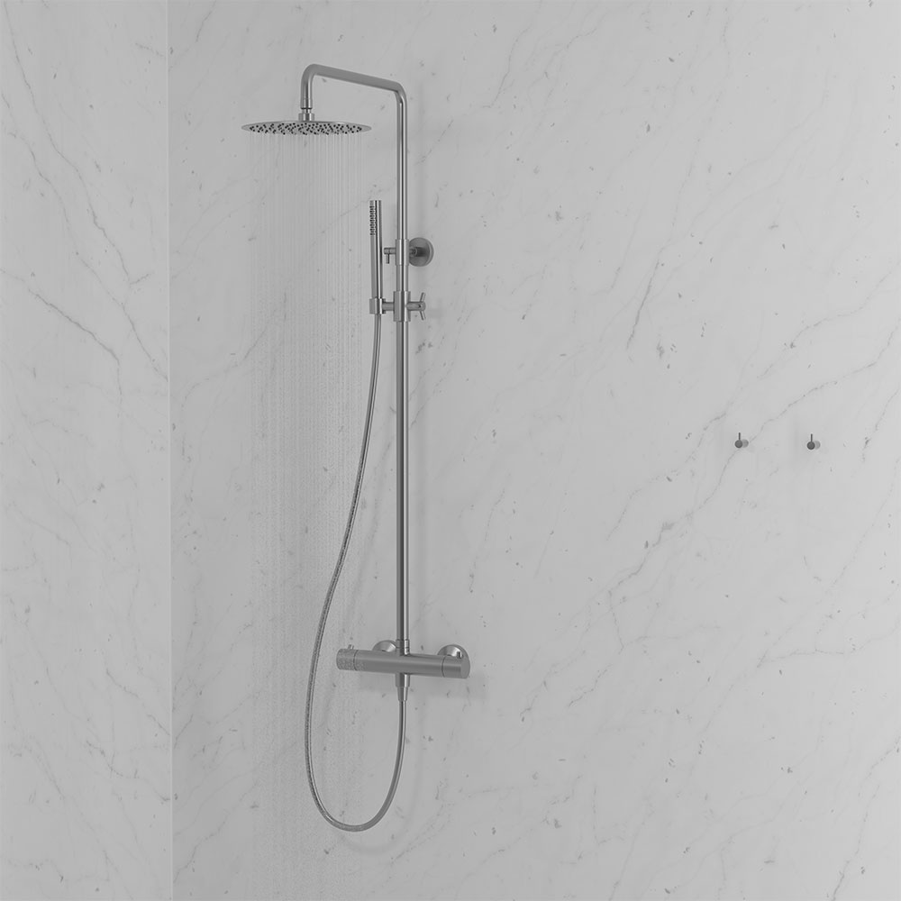 Takduschset Scandtap Steel Pleasure 2 Stål Rostfritt Stål