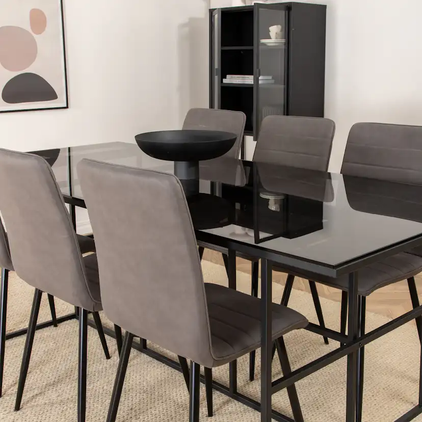 Matgrupp Venture Home Lund med 6 Walerina Stolar