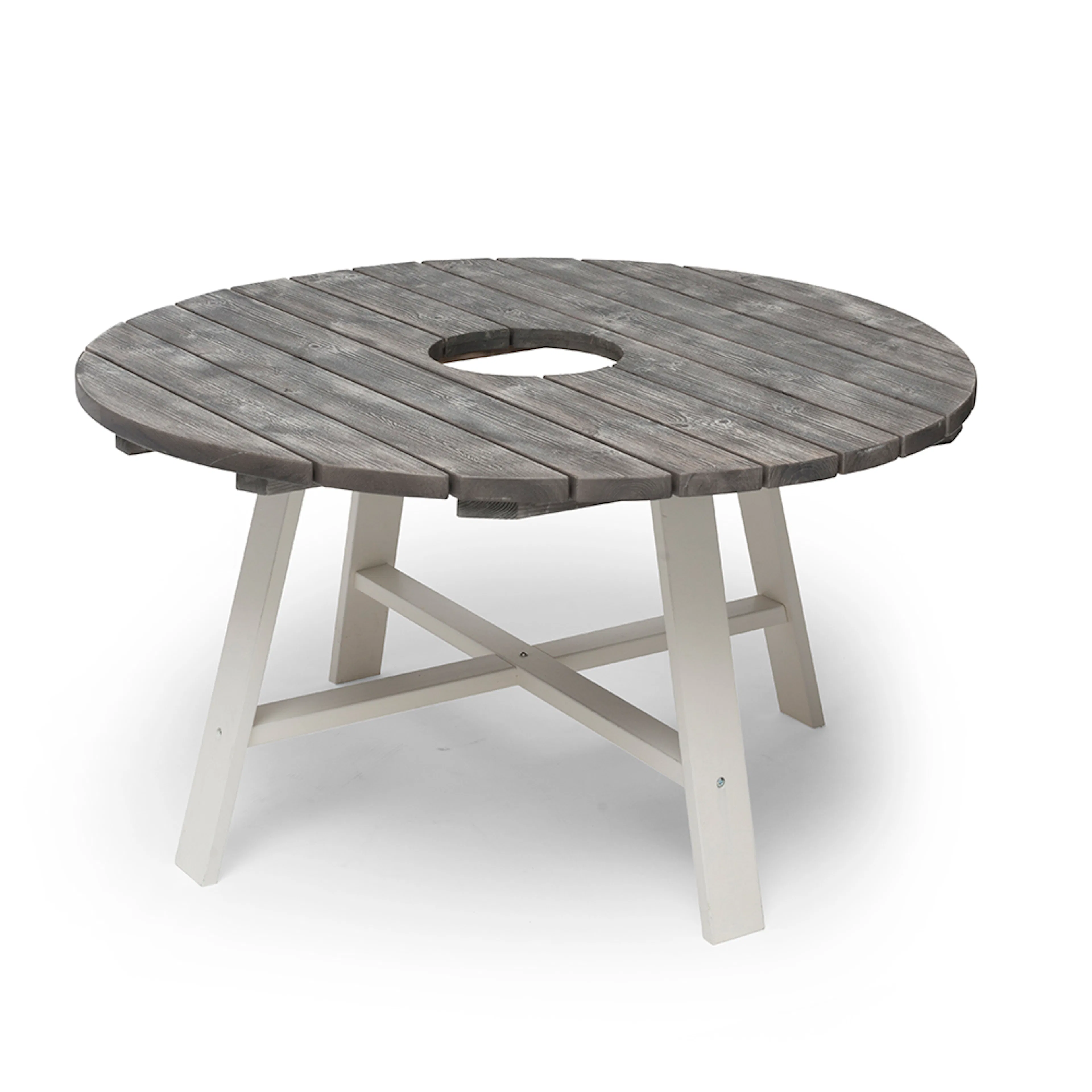 Utebord Hillerstorp Shabby Chic Ø 138 cm med Zinkspann