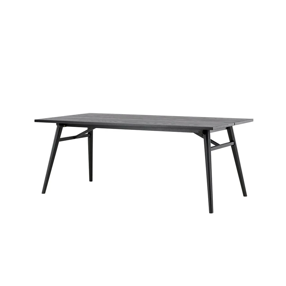 Matbord Venture Home Sleek Svart Fyrkantigt Bord i Ekfanér 195 cm
