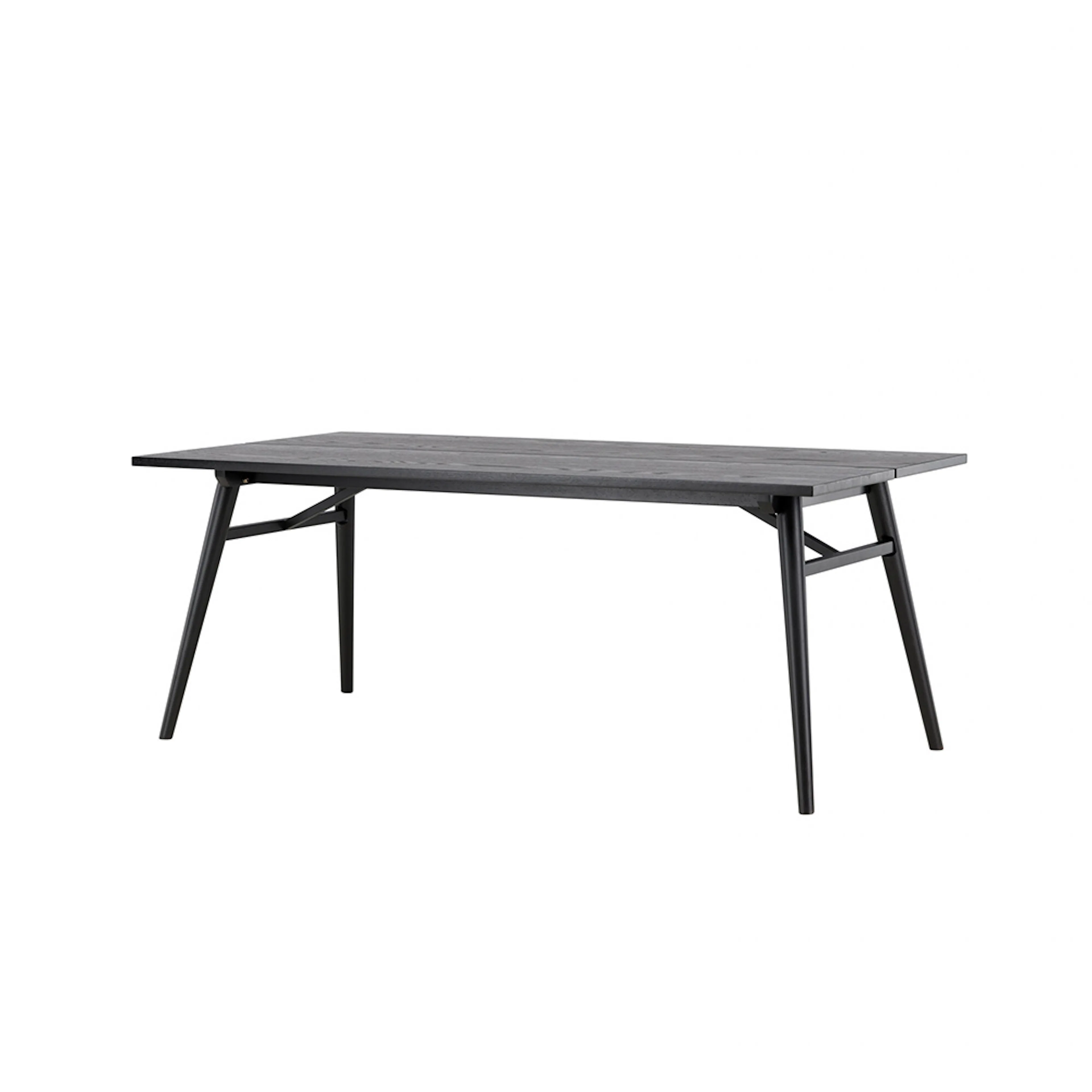 Matbord Venture Home Sleek Svart Fyrkantigt Bord i Ekfanér 195 cm