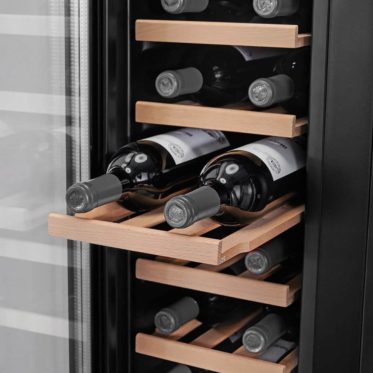 Vin- och ölkyl Cavin Arctic Collection 60 Duo Fullglass Black Inbyggbar