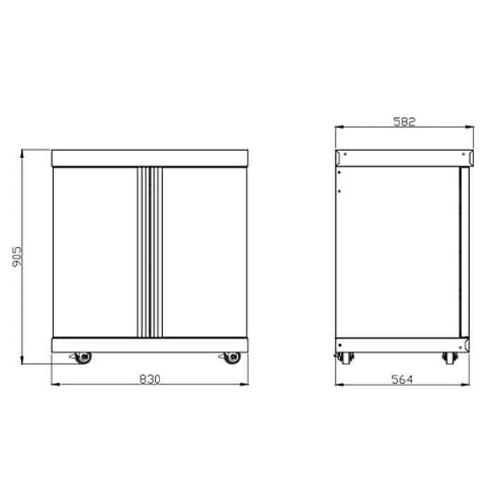 Förvaringsskåp Myoutdoorkitchen Classic Line Stainless 304SS Modul