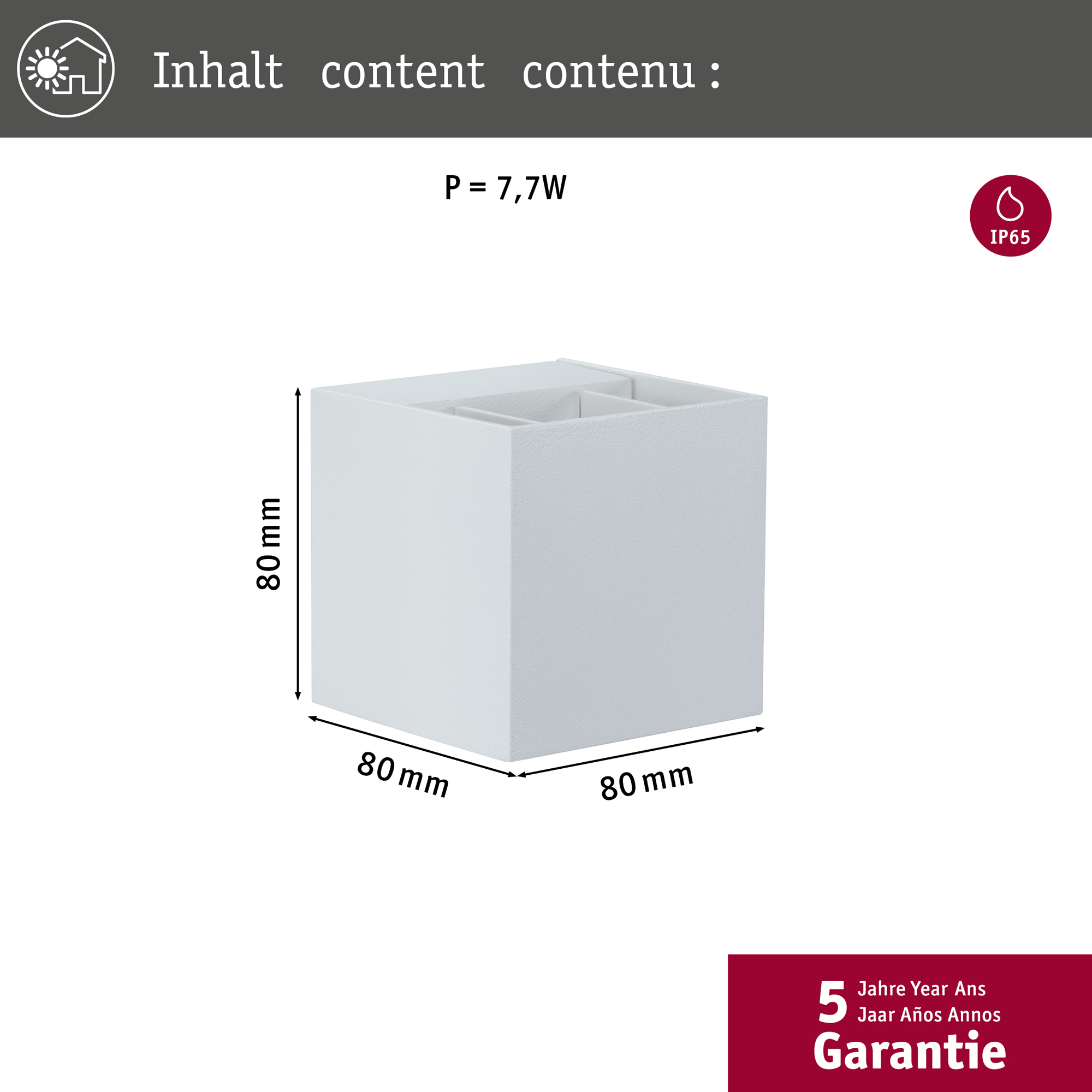 Fasadbelysning Paulmann Cybo LED IP65 230V