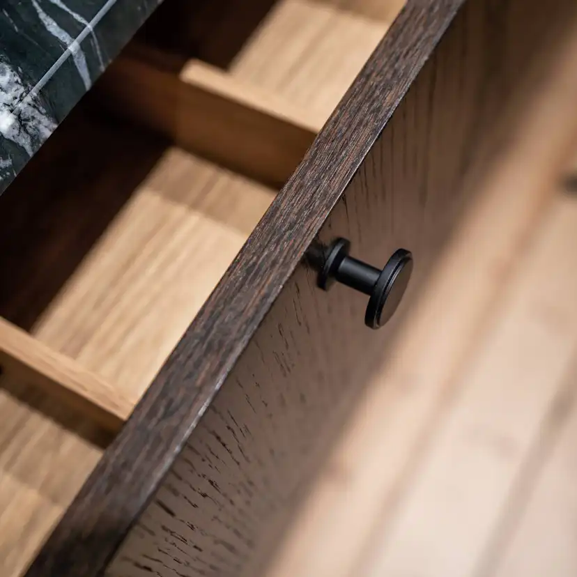 Knopp Uno Ø30 mm mattsvart Svart