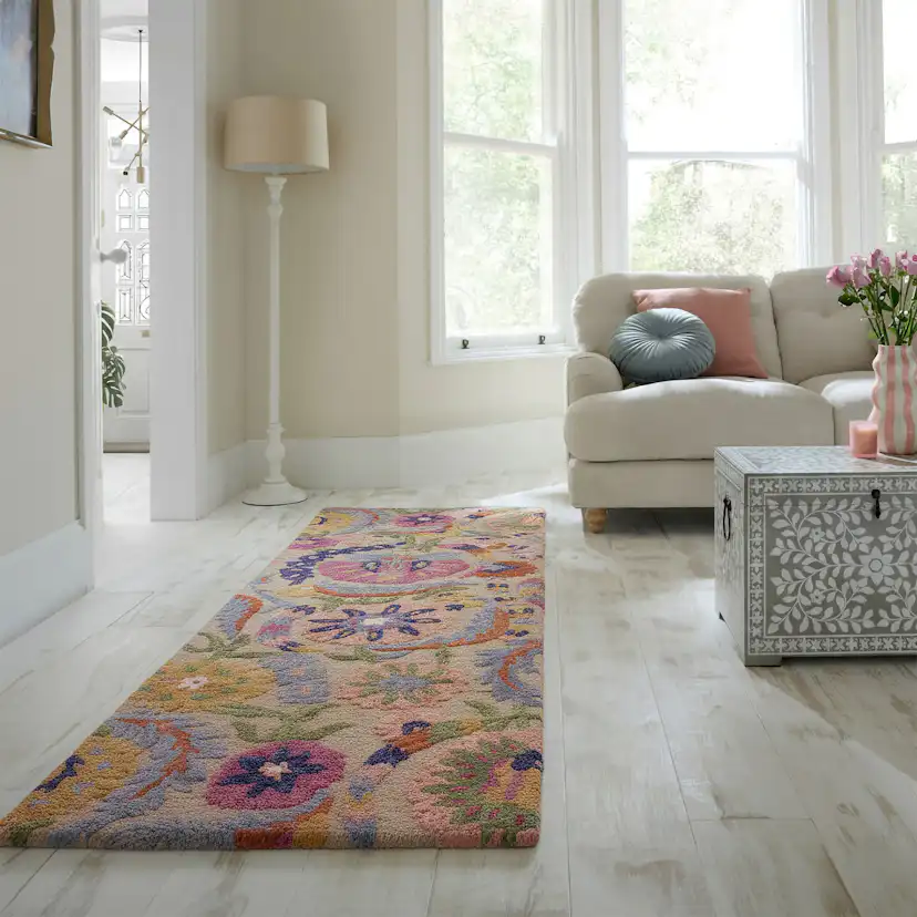 Gångmatta Flair Rugs Amira Floral Wool