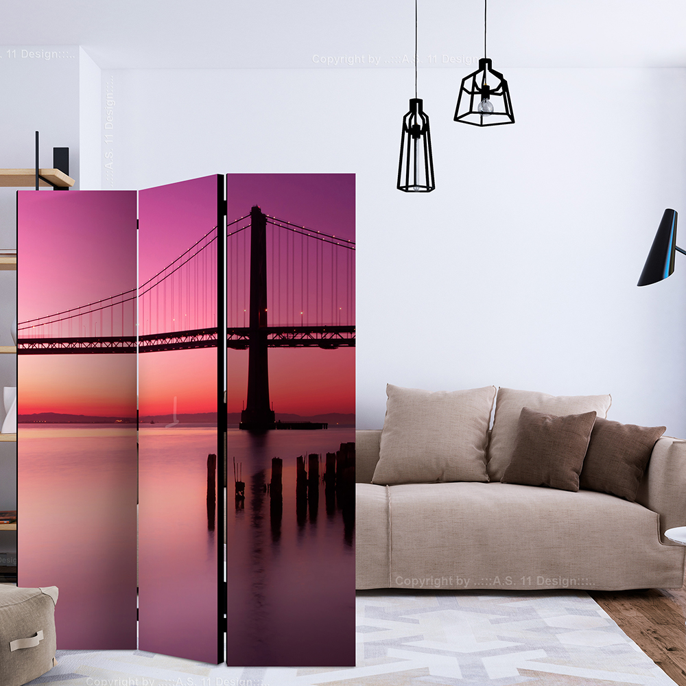 Rumsavdelare Skärmvägg Arkiio Purple Evening 135x172 cm