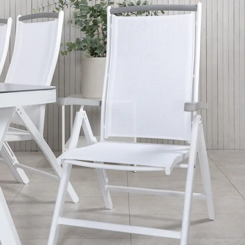 Matgrupp Utomhus Venture Home Virya 160x90 med 6 Albany PositionsTrädgårdsstolar