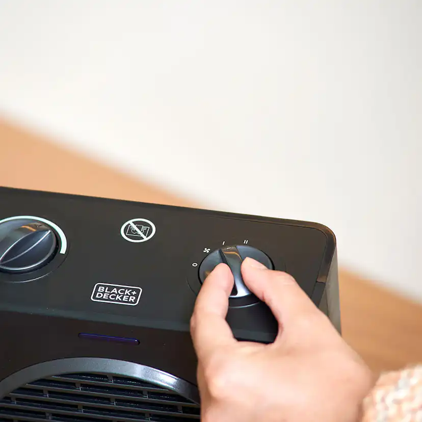 Värmefläkt Black+Decker Keramisk 1500W Svart