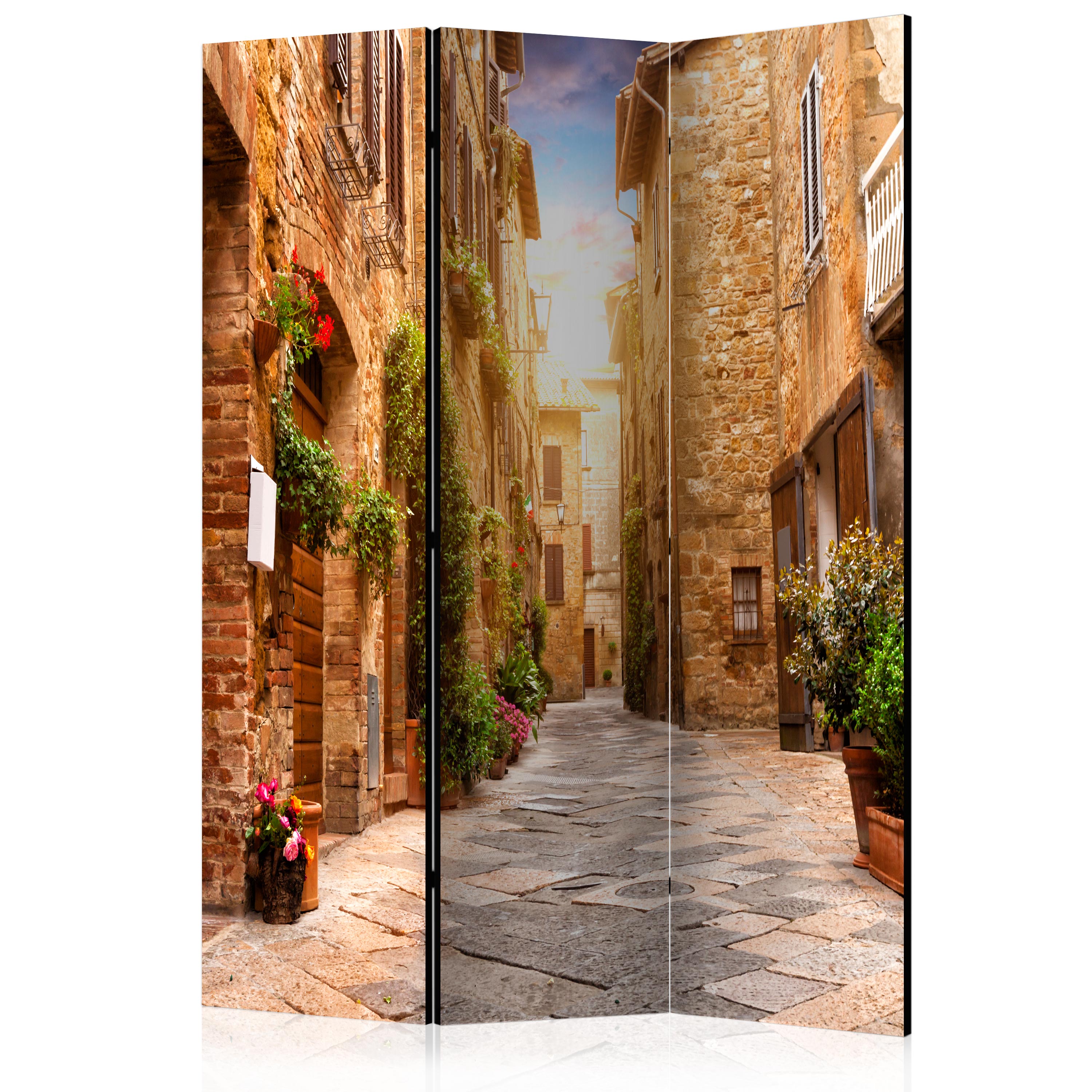 Rumsavdelare Skärmvägg Arkiio Colourful Street In Tuscany 135x172 cm