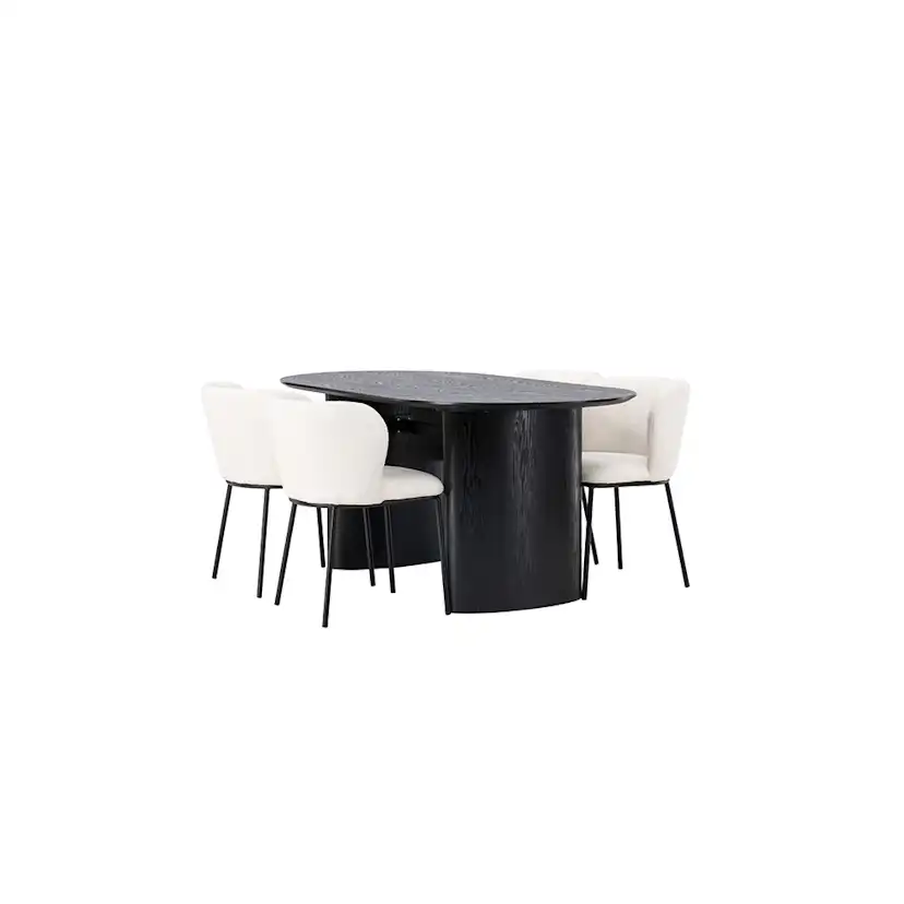 Matgrupp Venture Home Isolde med 4 st Edina stolar
