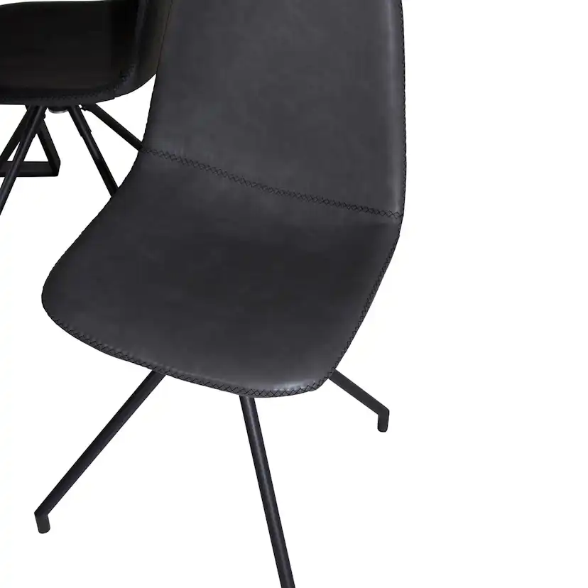 Matgrupp Venture Home Estelle 140 med 4 Pobbie Snurrfunktion Stolar Konstläder