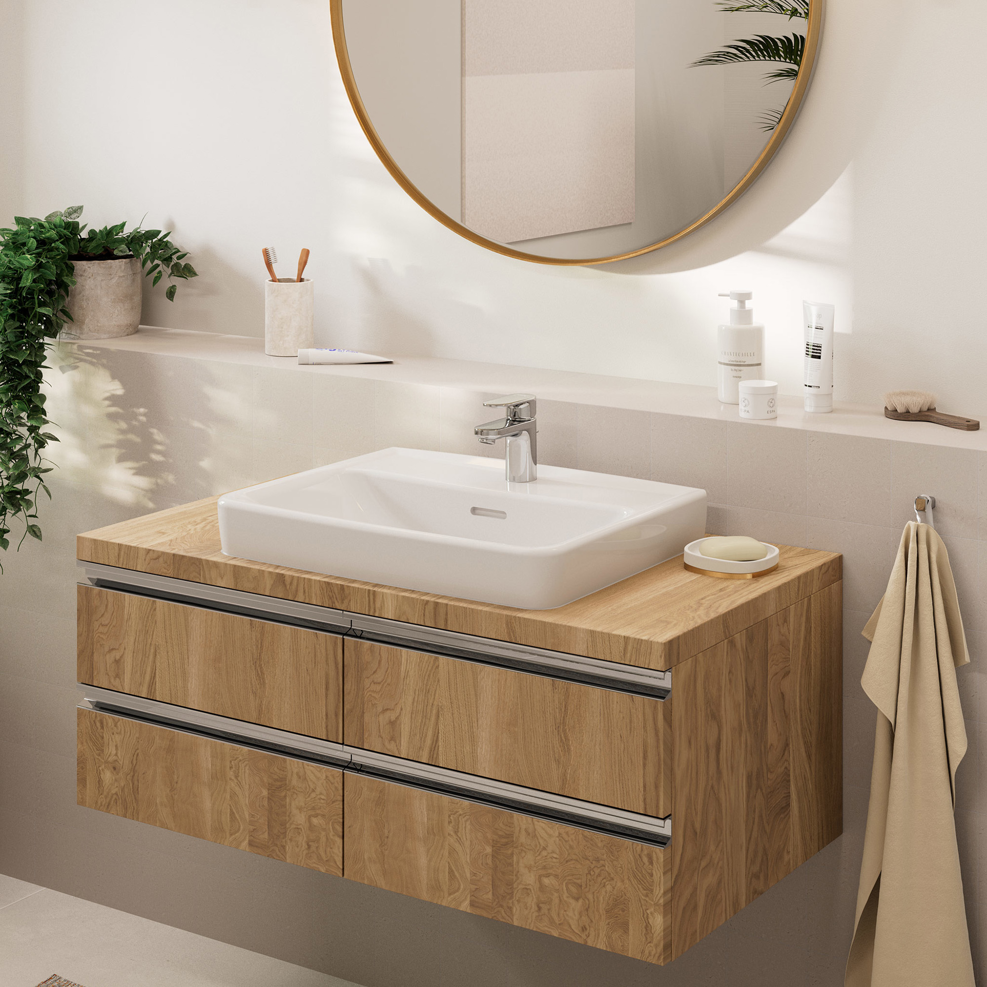 Tvättställsblandare Hansgrohe Vernis Blend 70 med Lyftventil Krom