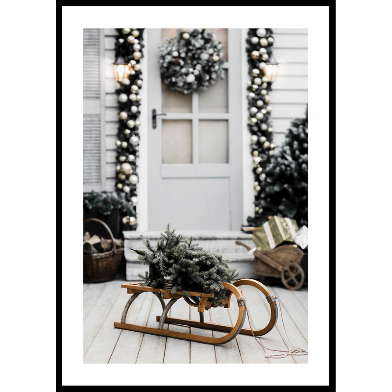 Poster Gallerix Spruce And Sleigh