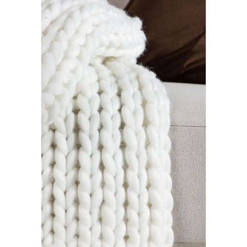 KATE 130x170 Blankets - White / 100% Polyester Vit