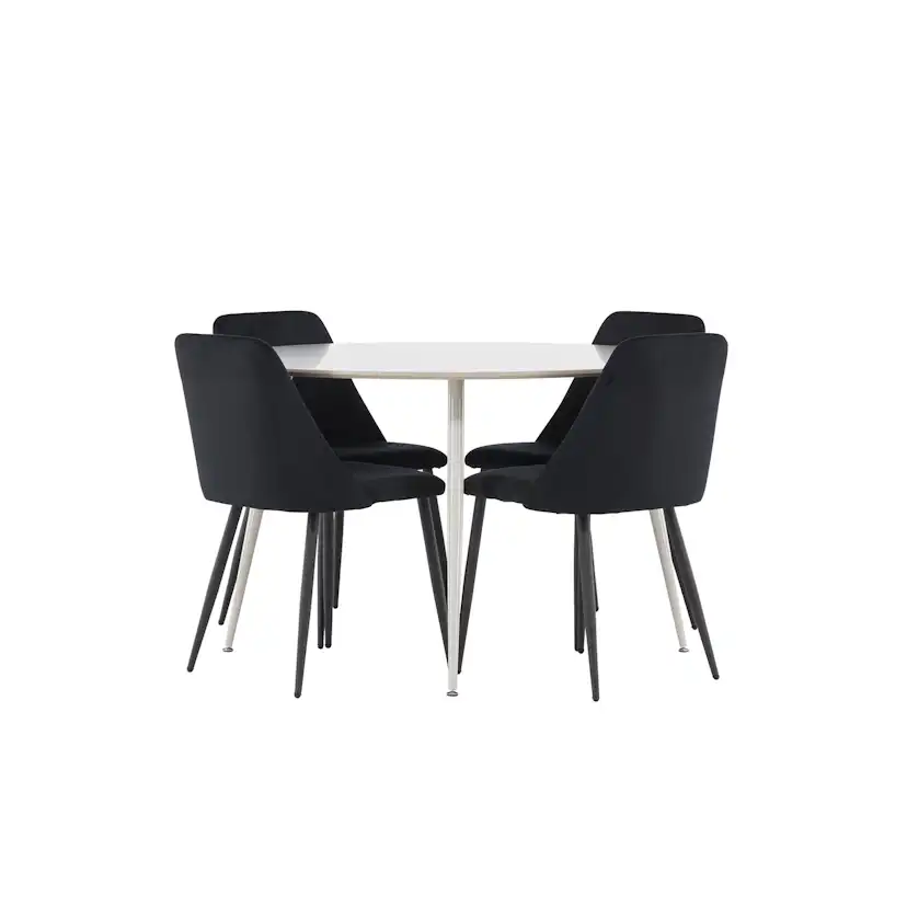 Matgrupp Venture Home Plaza Ø120 med 4 st Night Stolar