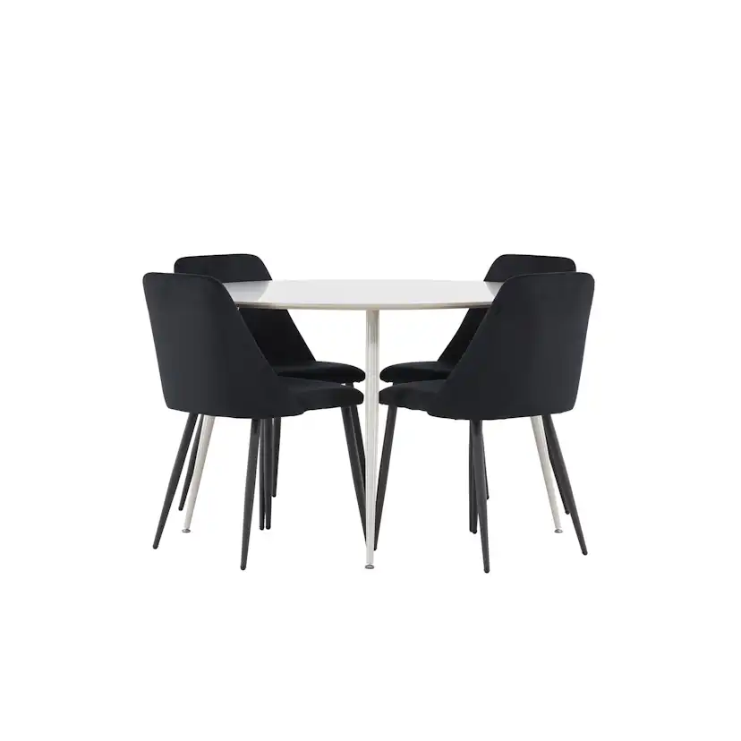 Matgrupp Venture Home Plaza Ø120 med 4 st Night Stolar