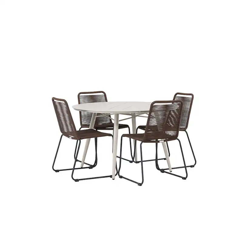 Matgrupp Venture Home Lina Bord med 4 Lindos Stolar