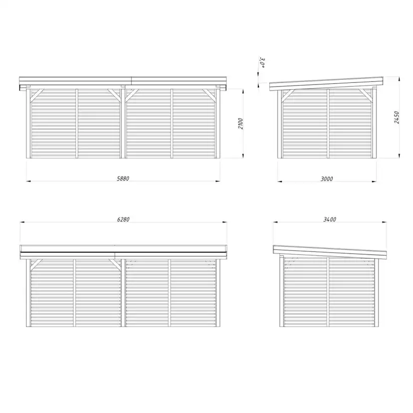 Paviljong Palmako Lenna 16,6 m2 Set 309