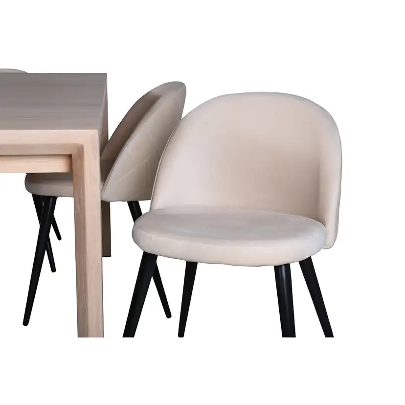 Matgrupp Venture Home Shy med 6 Valentina Stitcthes Stolar Sammet