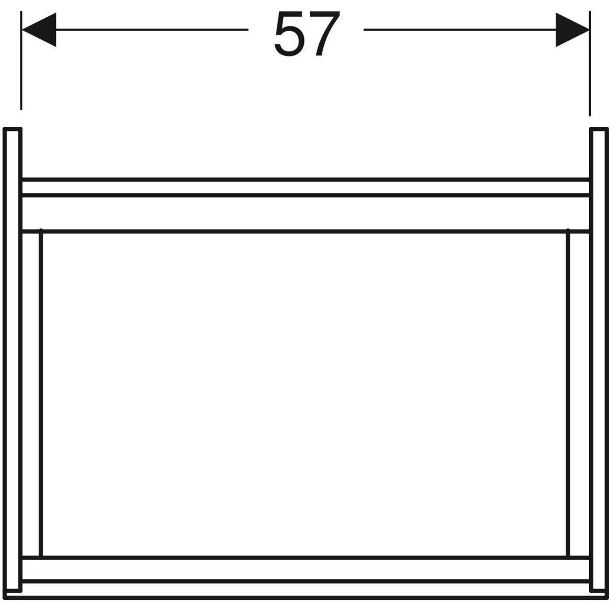Ifö Elegant underskåp för möbeltvättställ, med två lådor: B= Mörkgrå, 600x600 mm