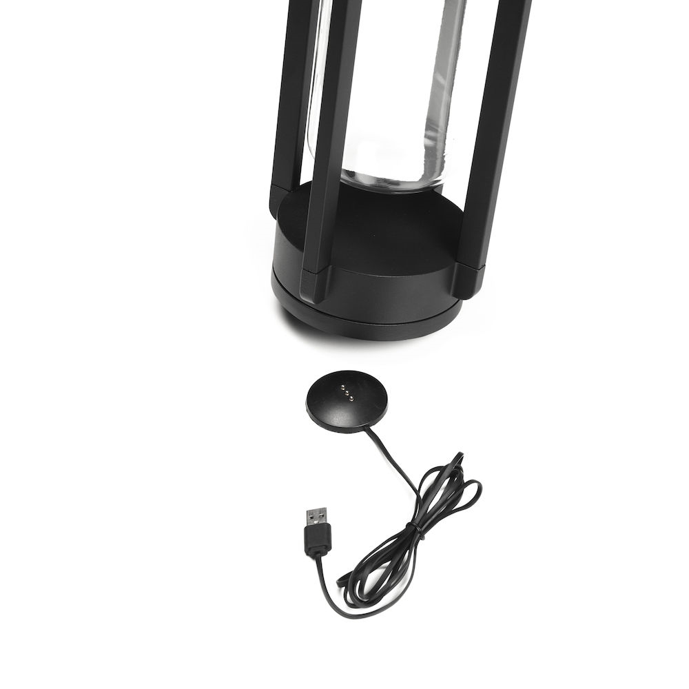 Lanterna Gnosjö Konstsmide Otranto Svart USB 44 cm