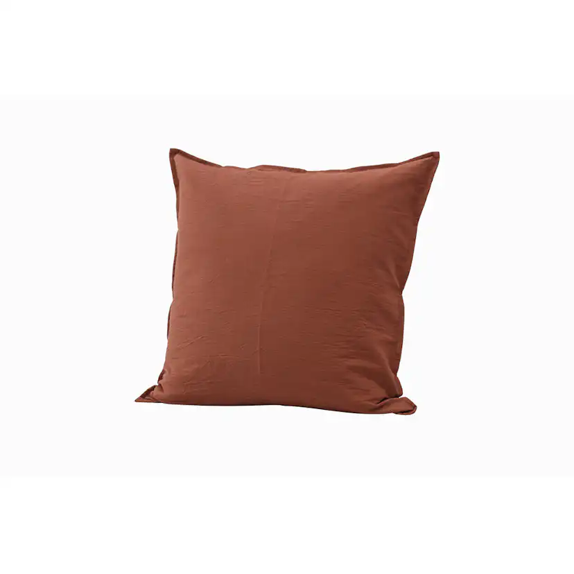 Ronja Cushion Cover Washed Cotton - Roasty / Mörkbrun