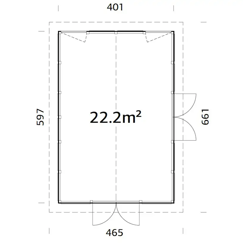 Paviljong Palmako Isabella 23,9 m2