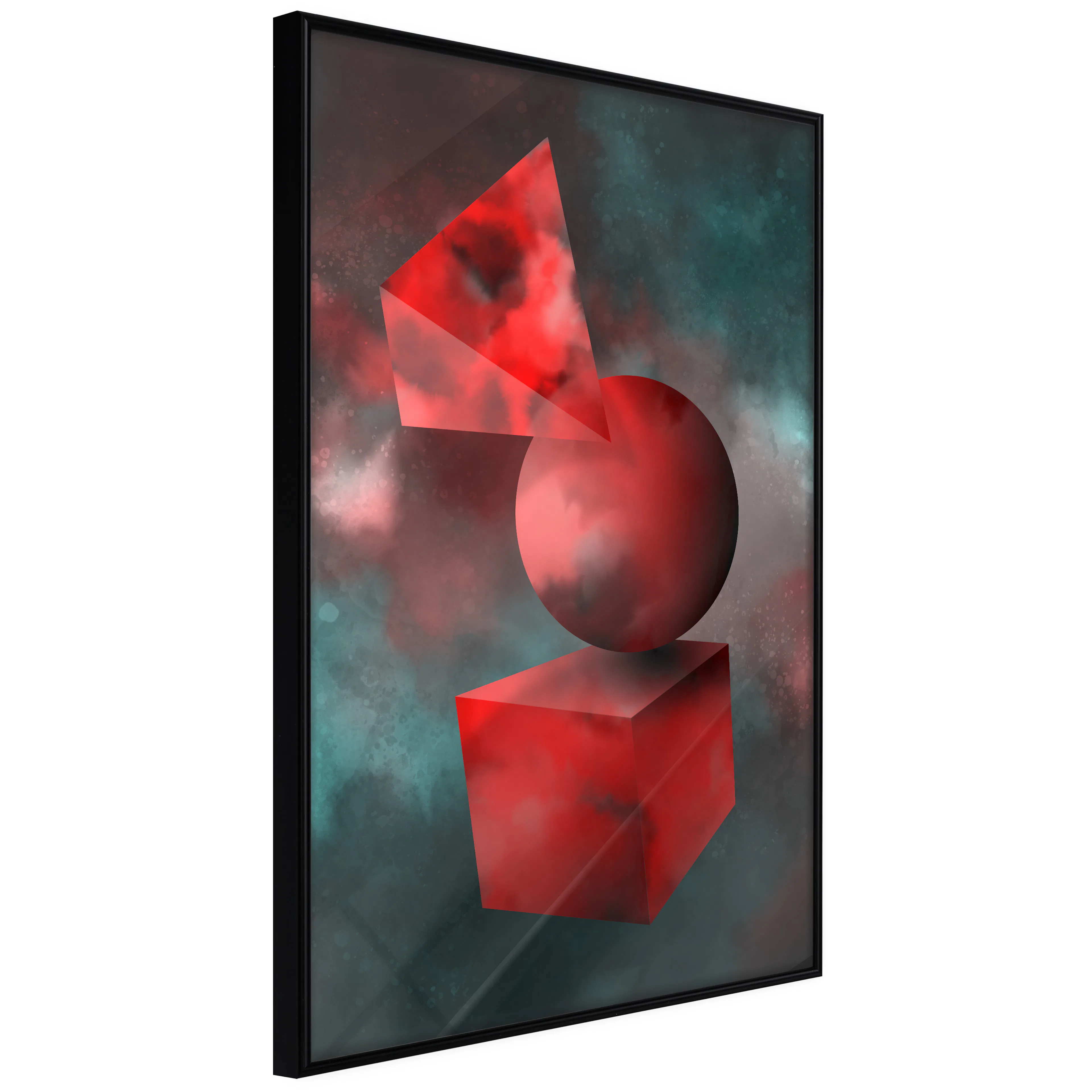 Affisch - Geometric Cosmos [Poster] 20x30 Svart ram, 20x30 cm