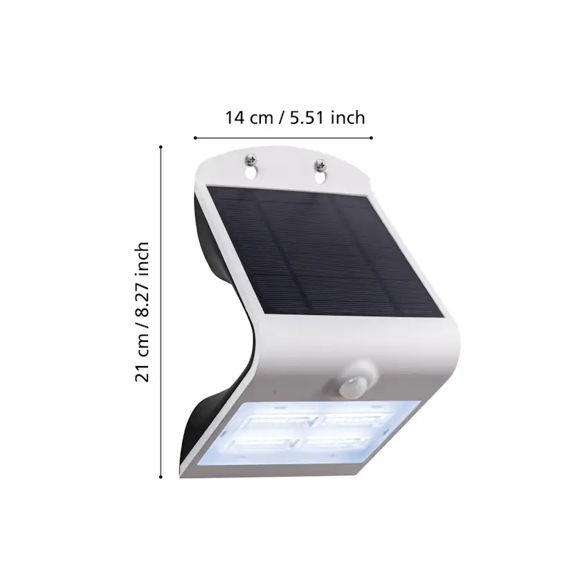 Vägglampa Utebelysning Eglo Lamozzo med Sensor Vit Transparent