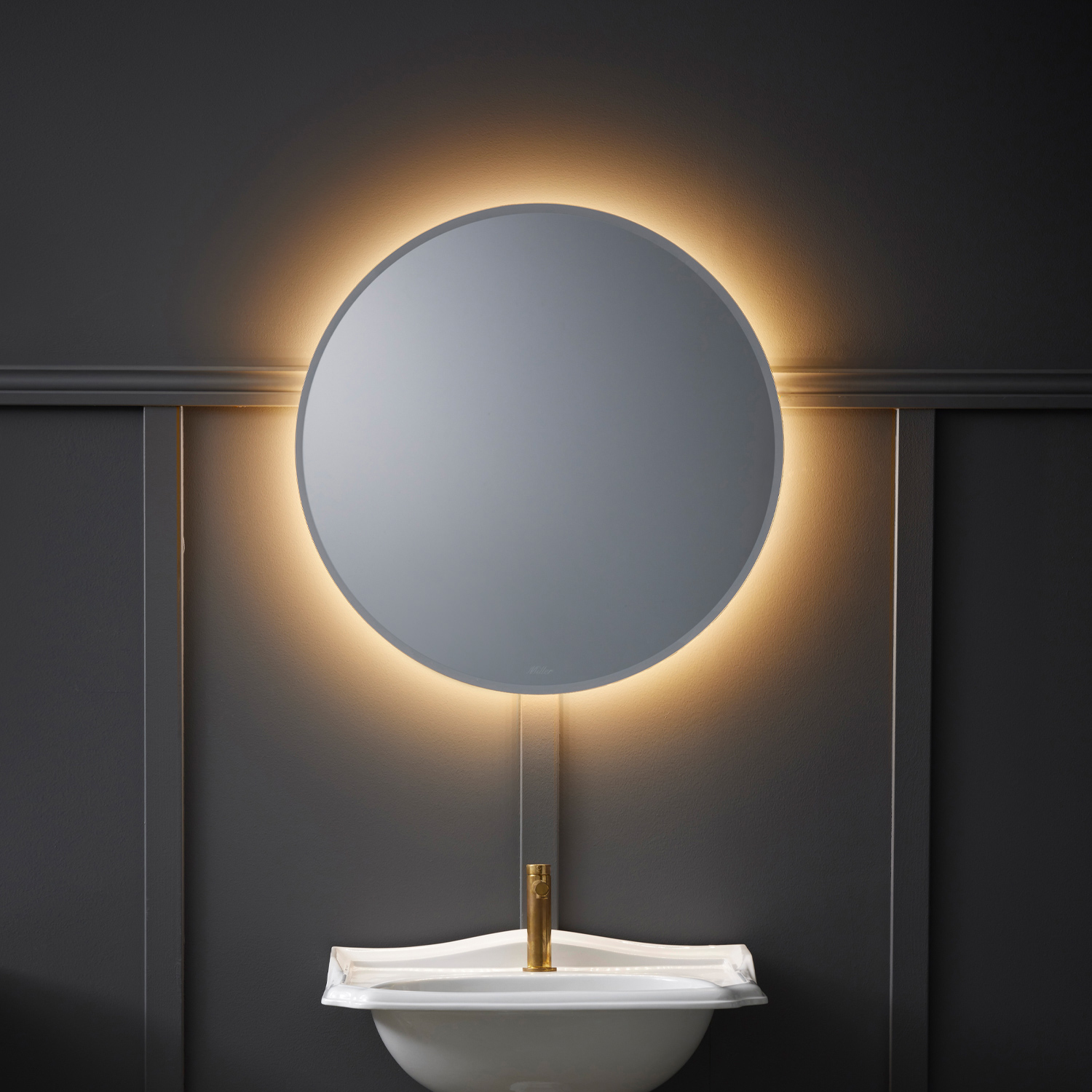 Badrumsspegel Miller Badrum Ambient DIM Classic Rund