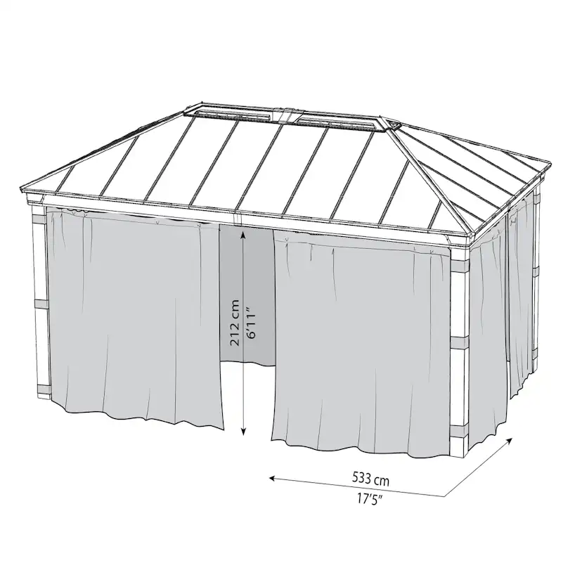 Gardin Canopia by Palram 4-Pack Till Dallas Paviljong 4,2x6 m