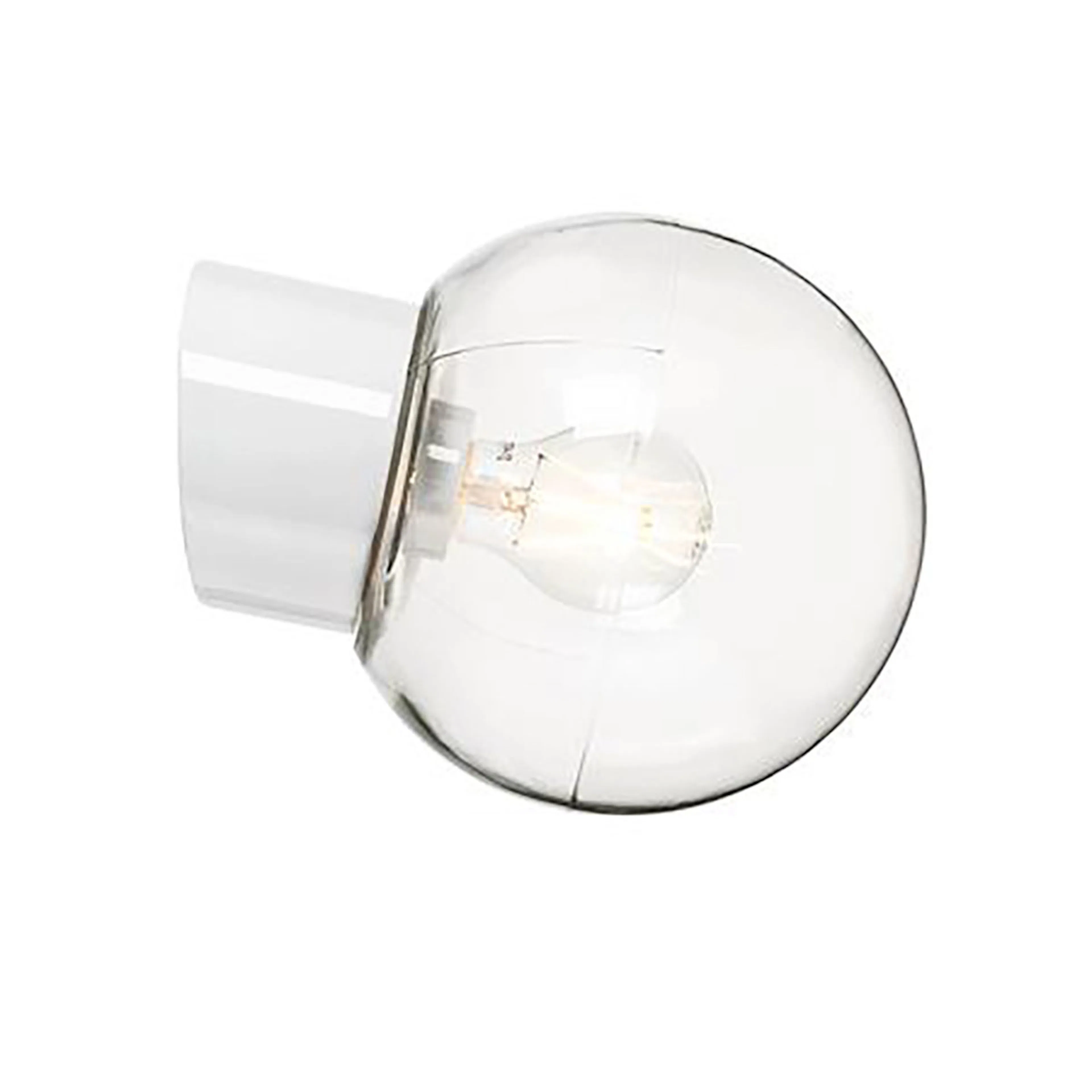 ARM GLOB180 KLAR VIT SNE IP54 Vit/Klarglas, 180 mm