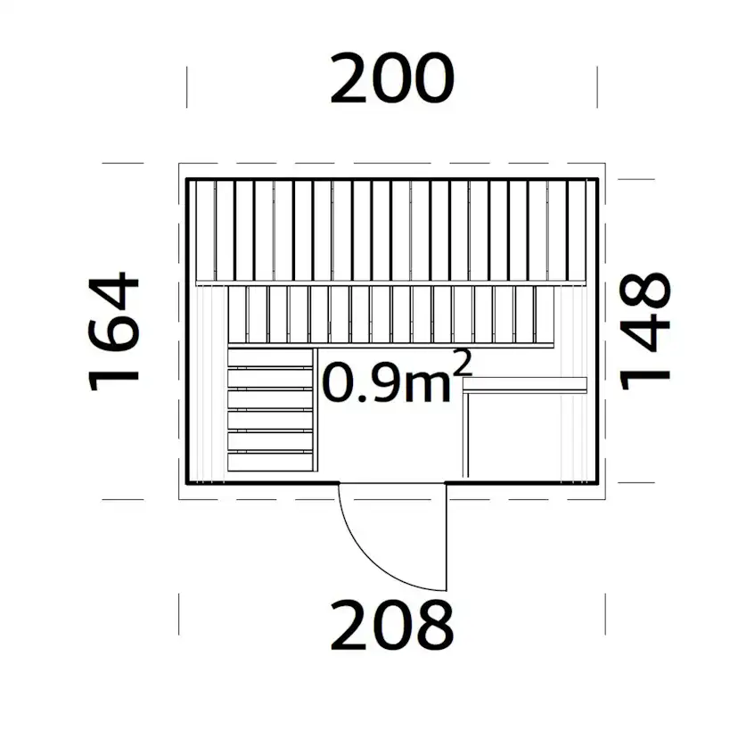 Bastutunna Palmako Anita 0,9 m2